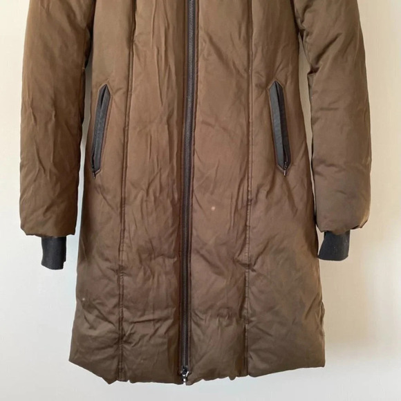 Soia & Kyo BROWN Down  Racoon Fur Hood Long Christy Parka Jacket Coat Sz S - Picture 7 of 13